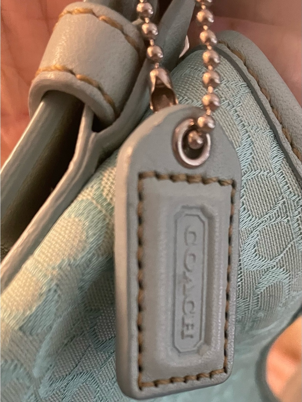 Very Rare Coach aqua mist signature Soho hobo bag - Picture 8 of 9